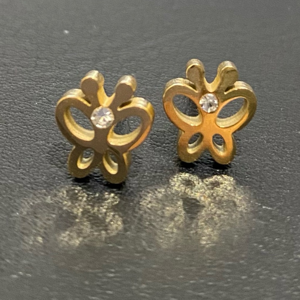 Beautiful Hollow Butterfly Stainless Steel Earrings Accessories Jewelry